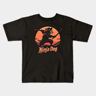 Ninja dog Kids T-Shirt